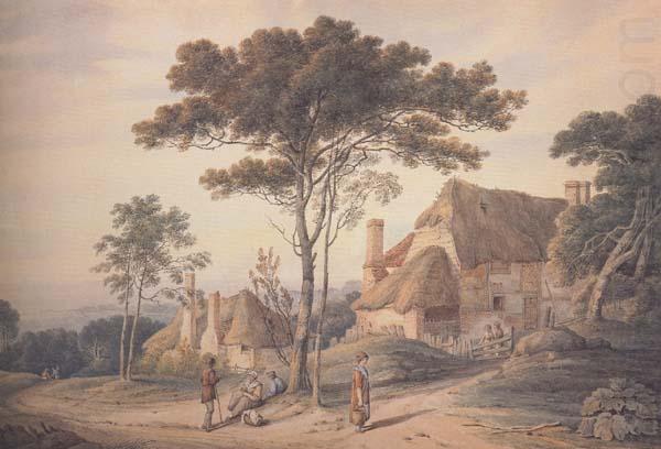 Cottages at Knockholt (mk47), William Frederick Wells